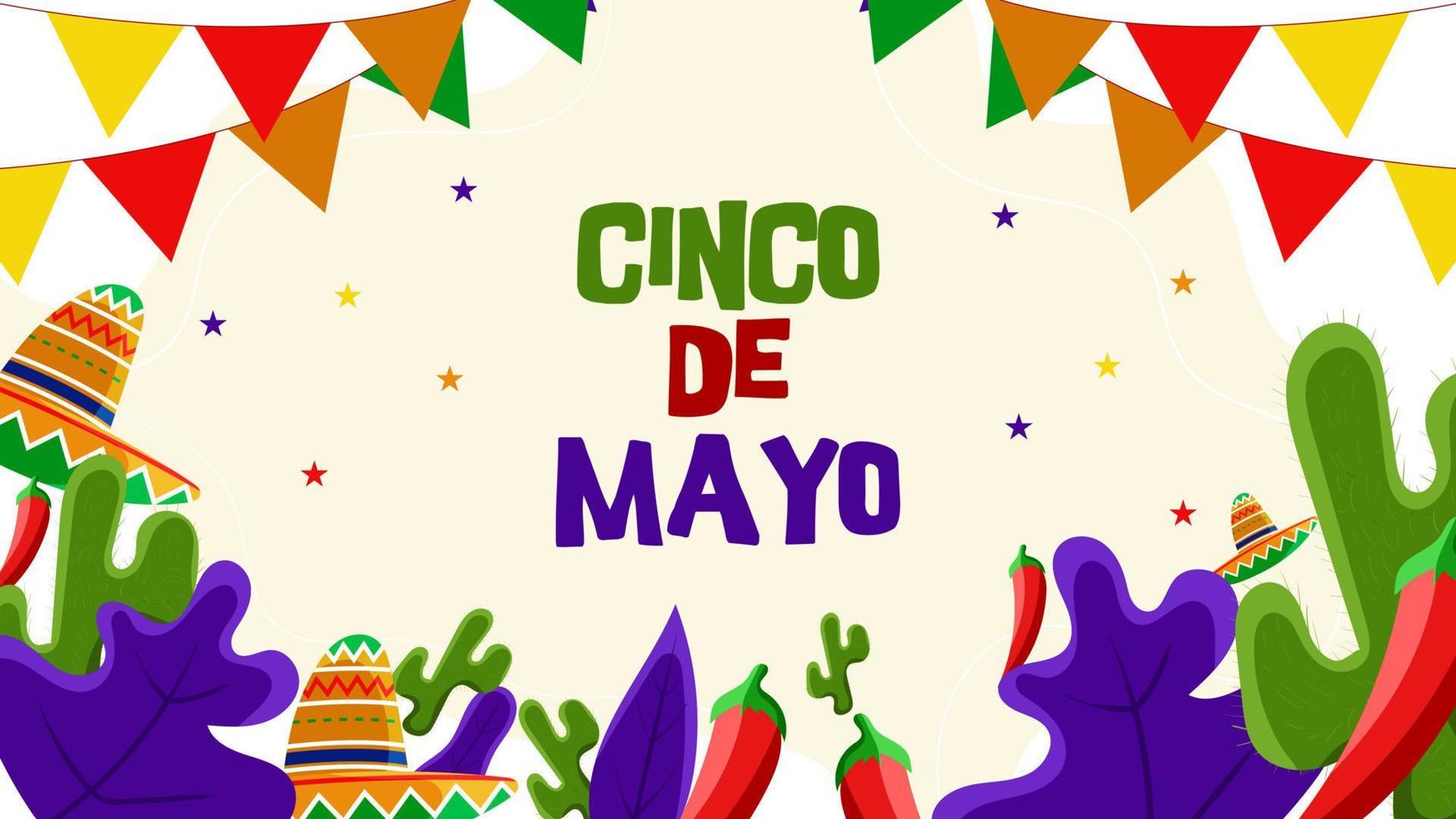 cinco de mayo federaal vakantie achtergrond viering Mexico. 5 mey speciaal cinco de mayo banier poster sjabloon vector