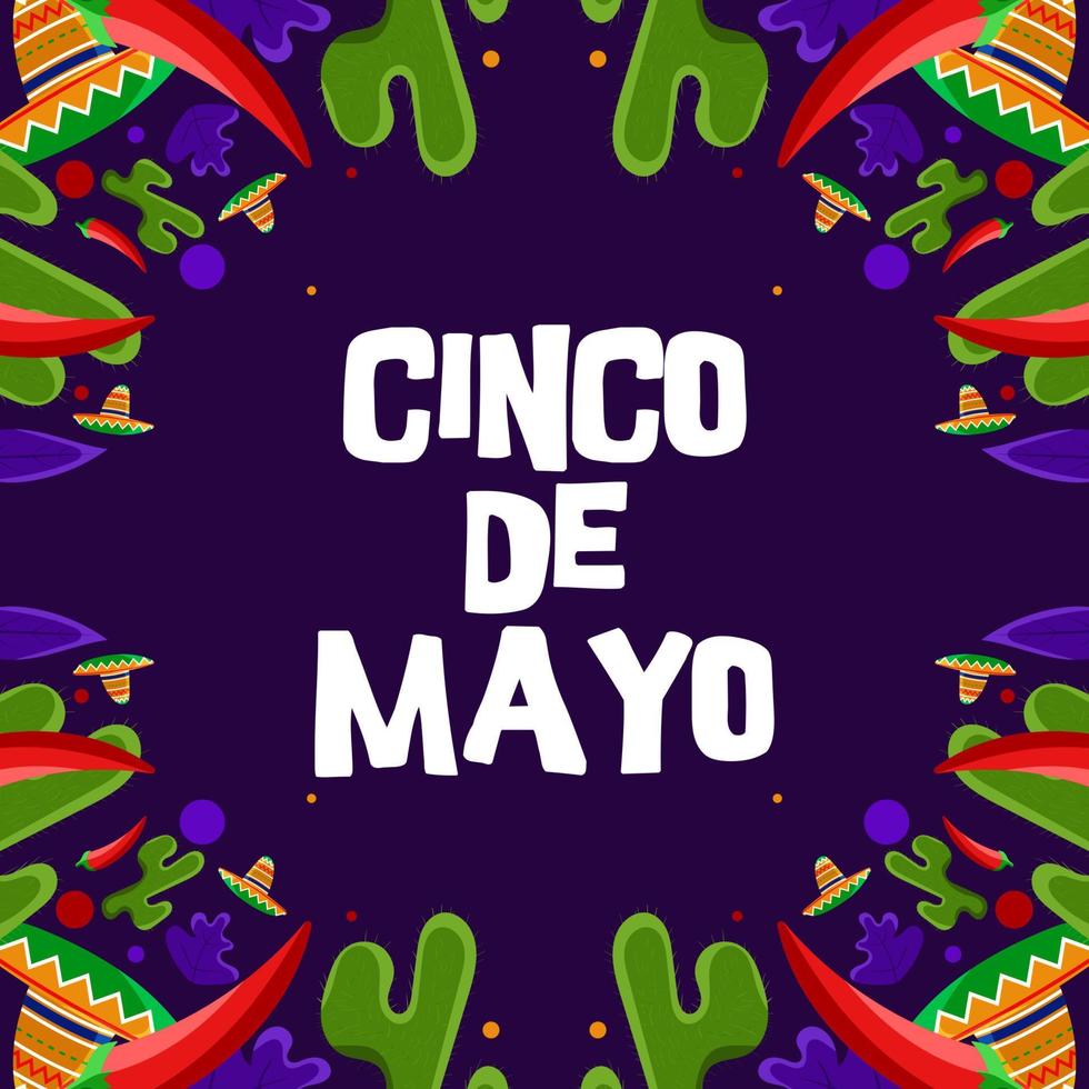 cinco de mayonaise, mei 5e federaal vakantie in Mexico. feest banier en poster ontwerp vector
