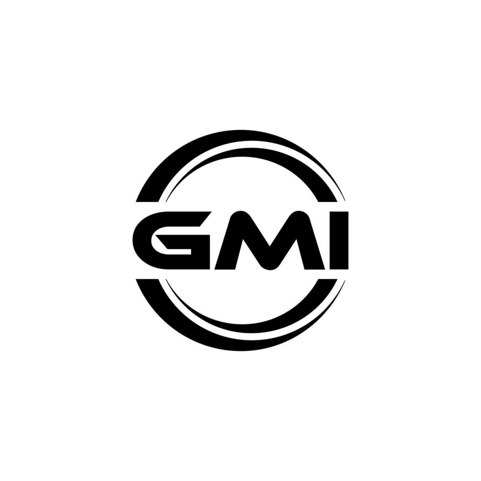 gmi brief logo ontwerp in illustratie. vector logo, schoonschrift ontwerpen voor logo, poster, uitnodiging, enz.