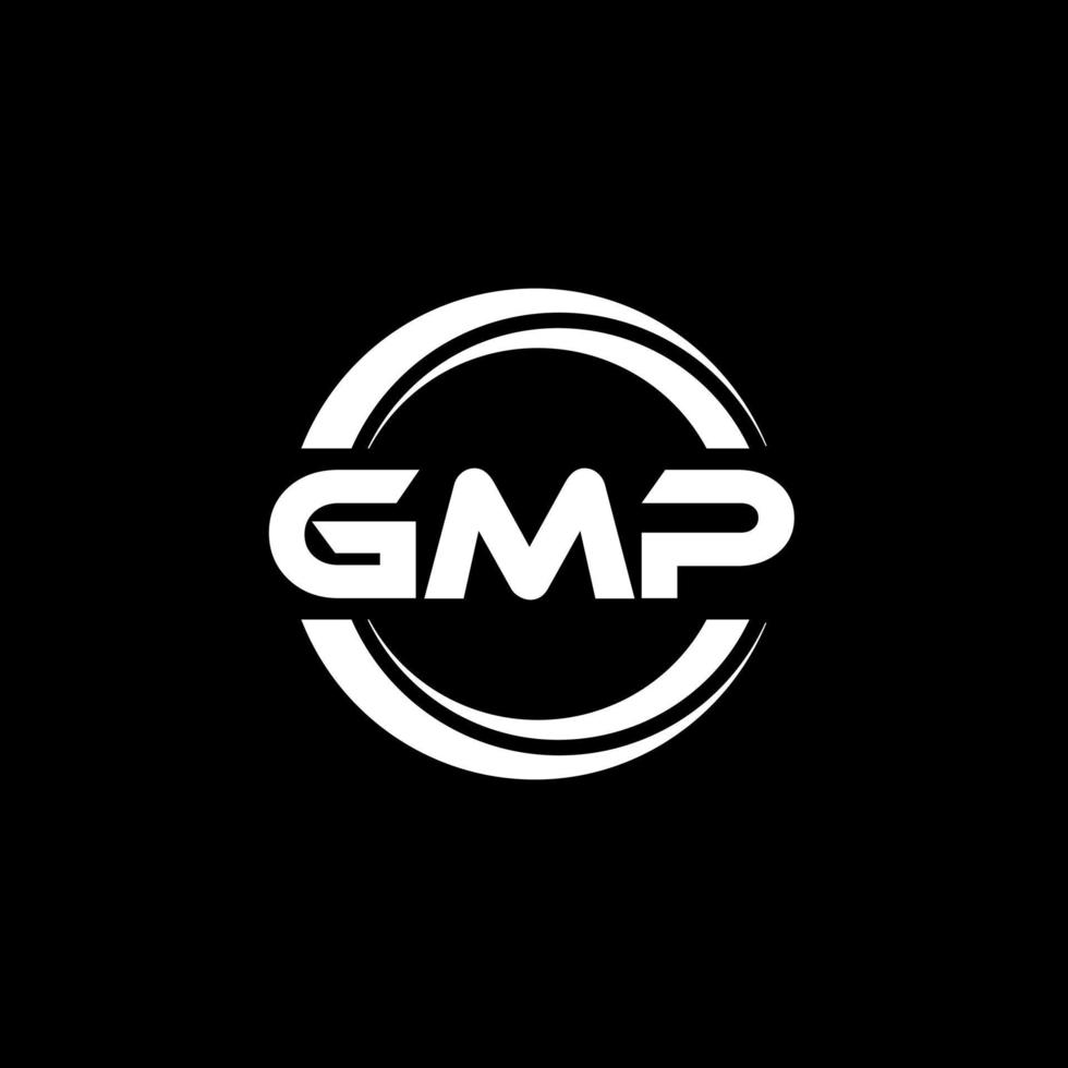 gmp brief logo ontwerp in illustratie. vector logo, schoonschrift ontwerpen voor logo, poster, uitnodiging, enz.