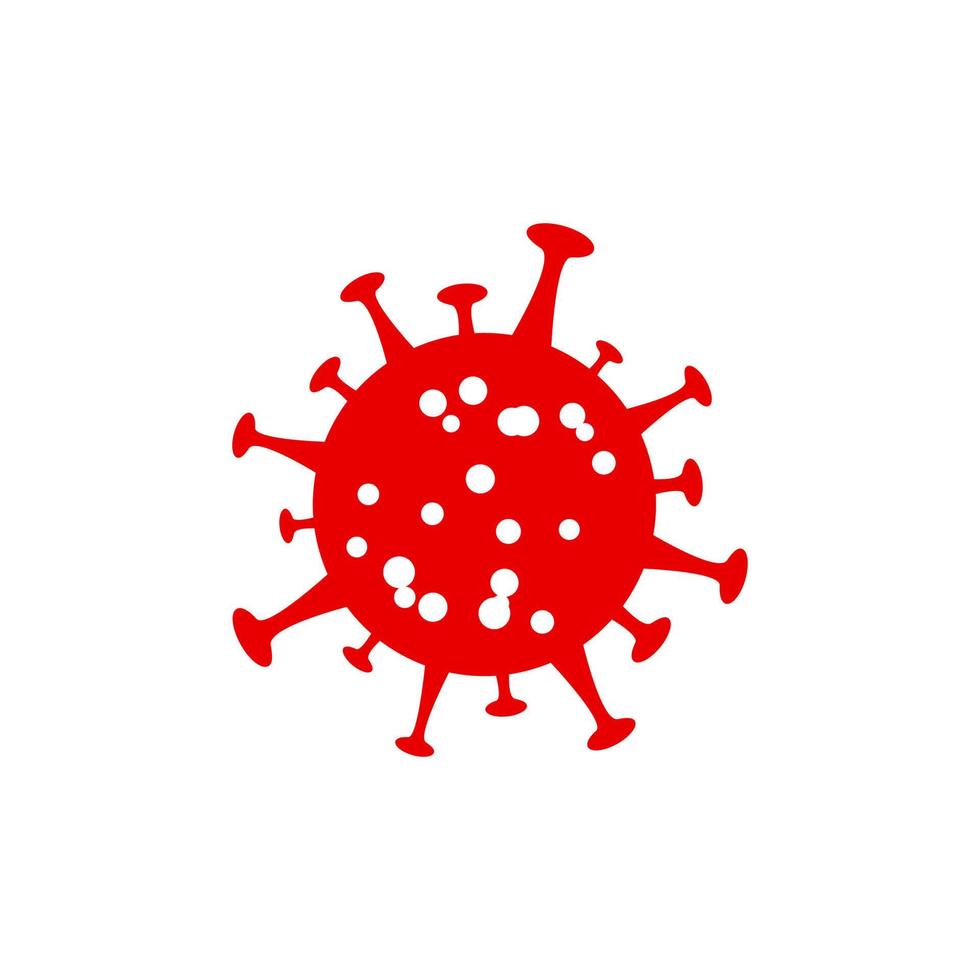 griep infectie. rood symbool corona virus infectie. geneeskunde waarschuwing pandemisch epidemie en quarantaine. gevaarlijk ziekte. vector illustratie