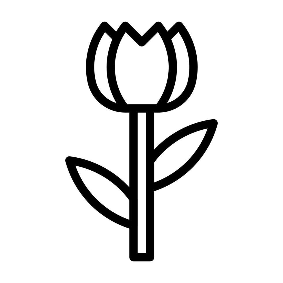 bloem icoon schets zwart kleur moeder dag symbool illustratie. vector