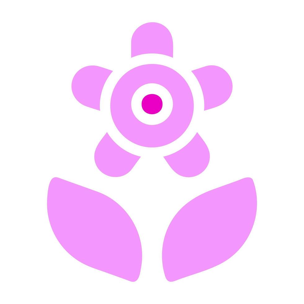 bloem icoon solide duokleur roze kleur moeder dag symbool illustratie. vector