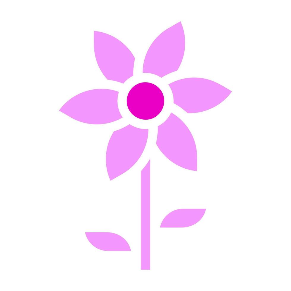 bloem icoon solide duokleur roze kleur moeder dag symbool illustratie. vector