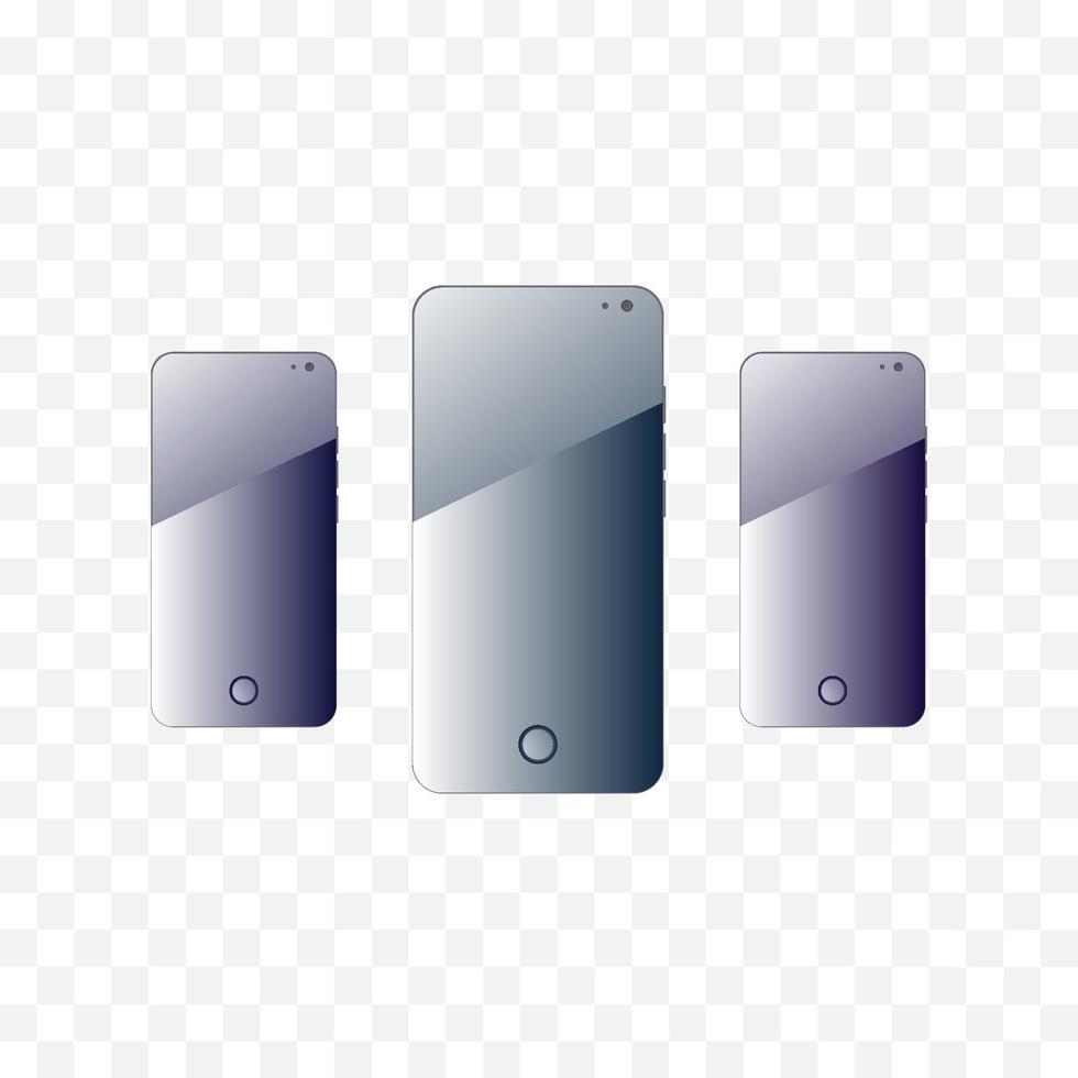 smartphone op transparante achtergrond. gadget frame schermachtergrond. vector