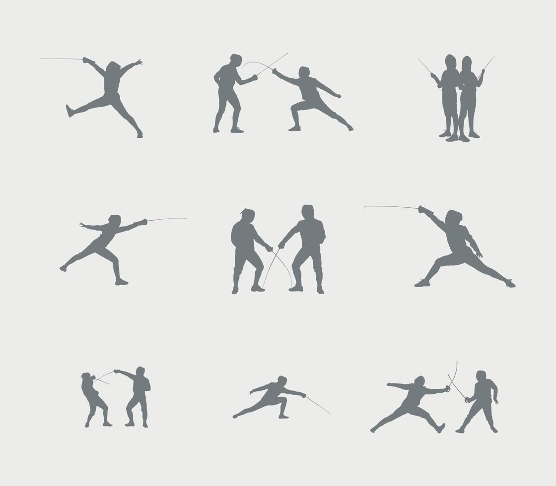 hekwerk spelers silhouet vector