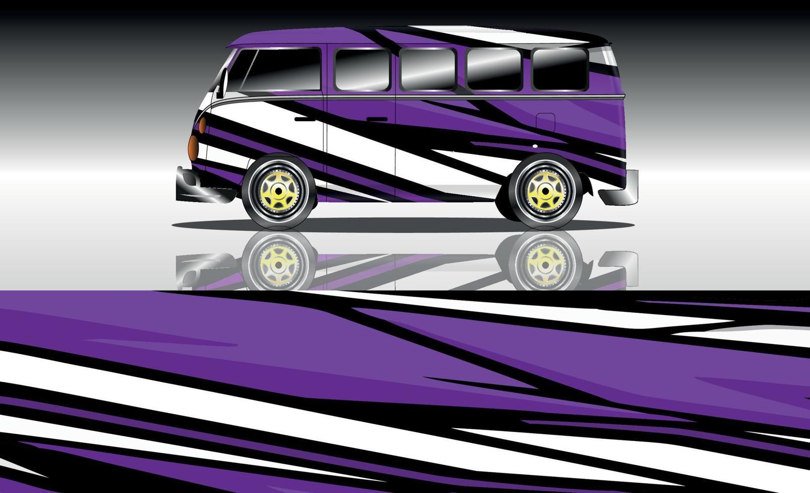 auto wraps busje vector illustratie ontwerp