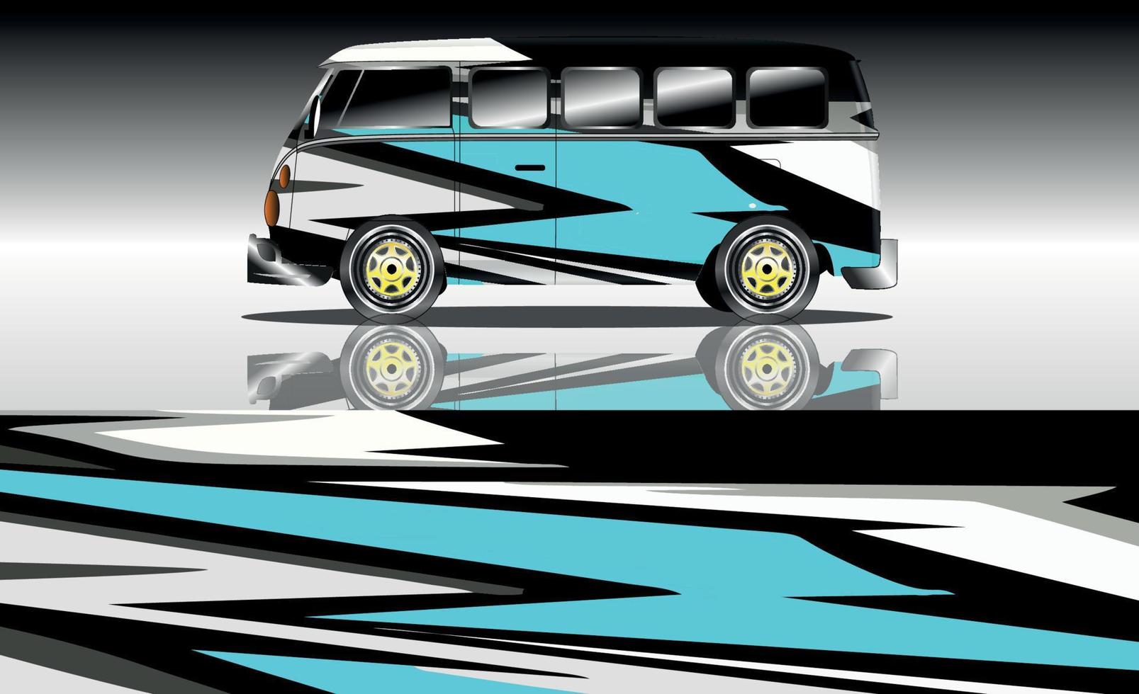 auto wraps busje vector illustratie ontwerp