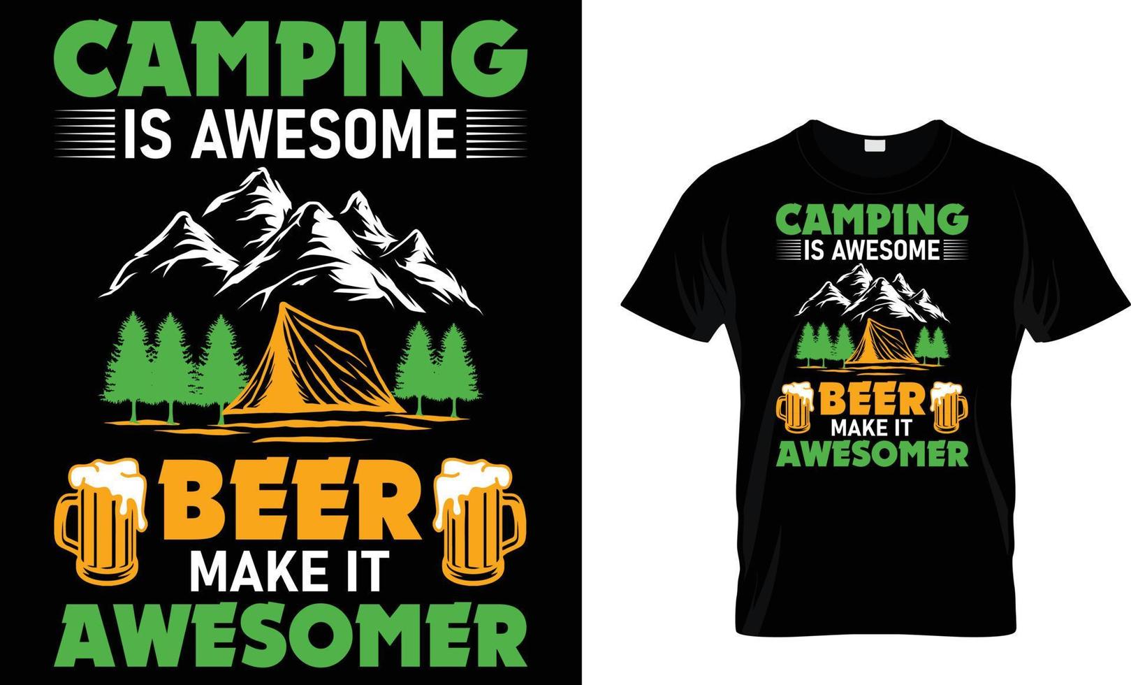 avontuur, berg, hiking, camping, typografie, vector t-shirt ontwerp