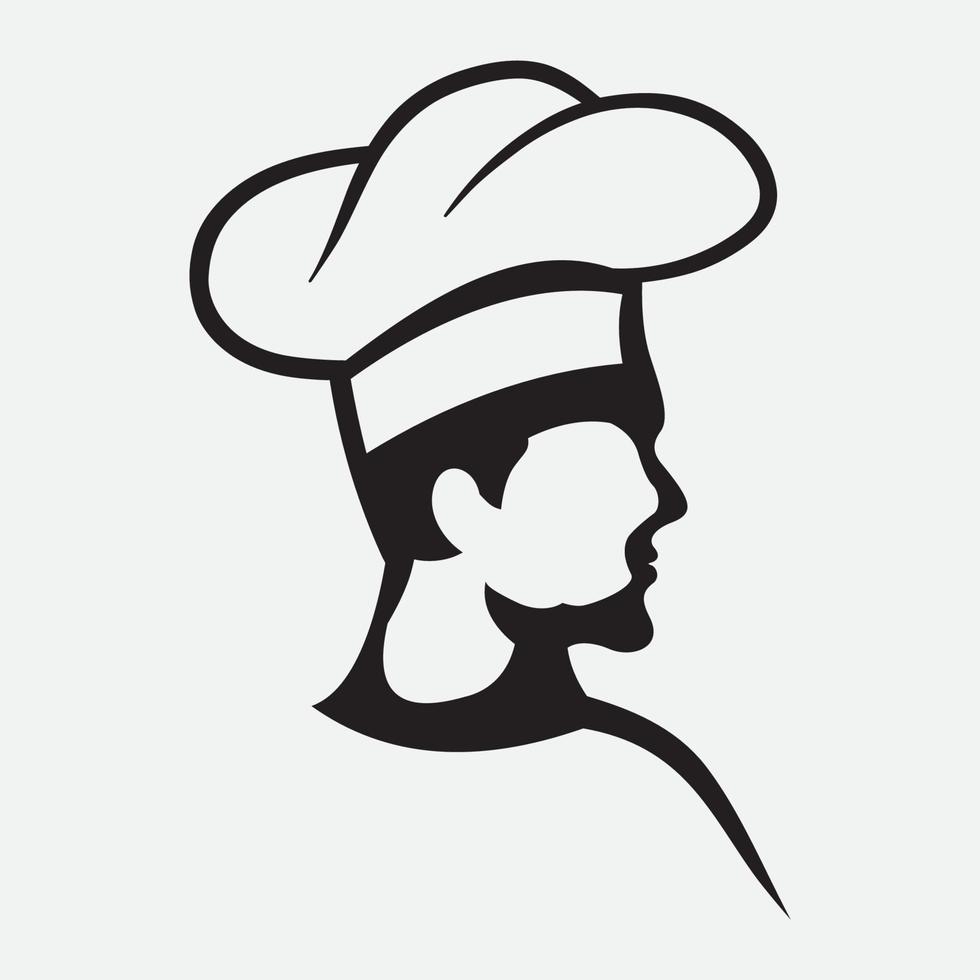 hoed chef-kok logo sjabloon vector