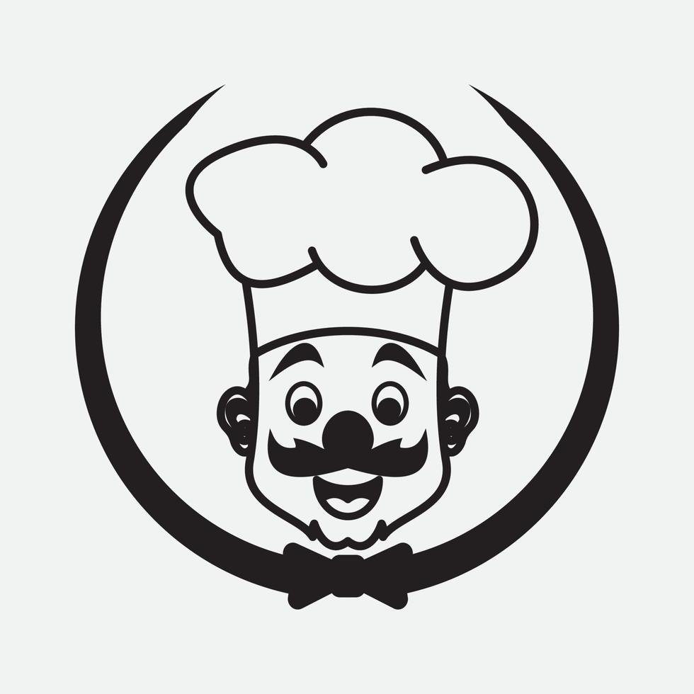 hoed chef-kok logo sjabloon vector