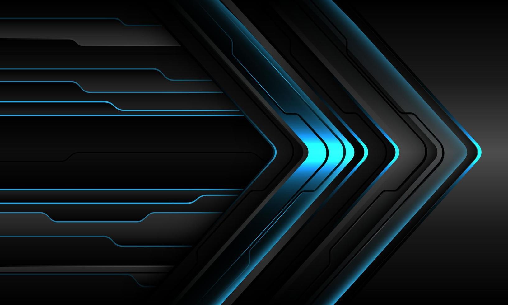 abstract blauw grijs zwart cyber pijl richting meetkundig laag overlappen ontwerp modern futuristische technologie achtergrond vector