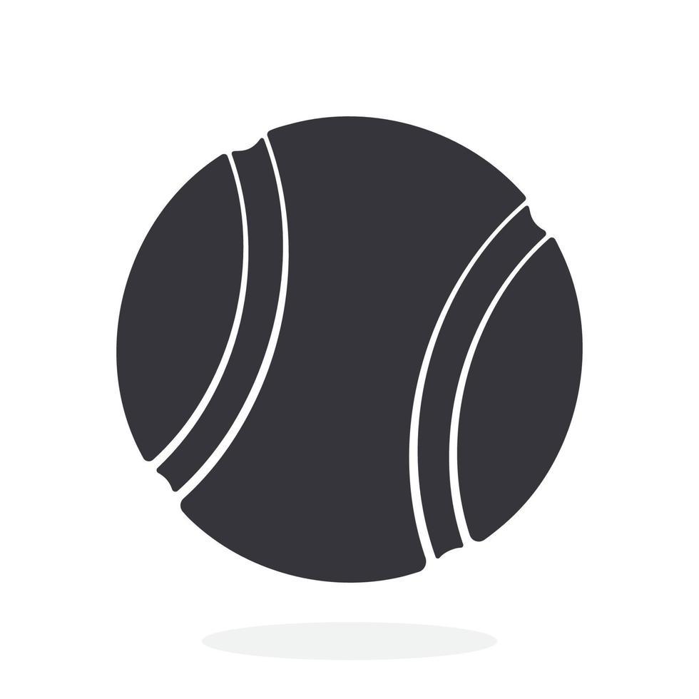 silhouet van tennis bal vector