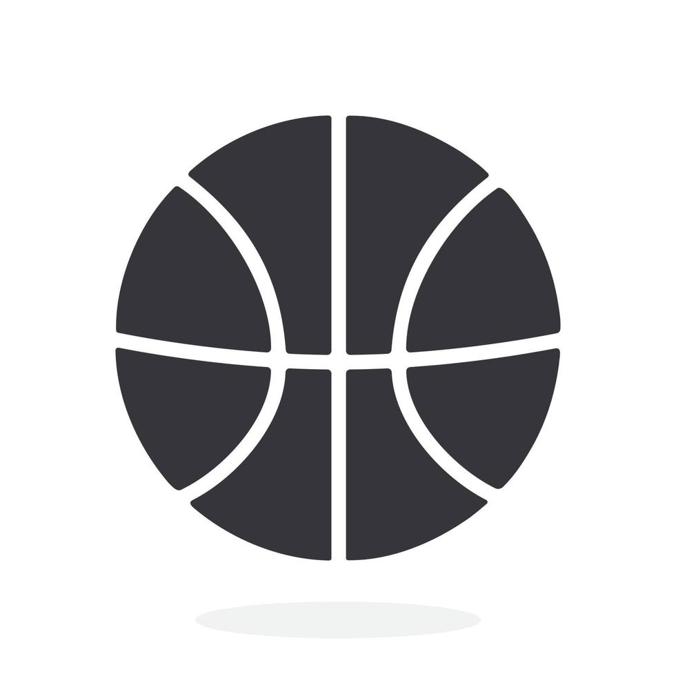 silhouet van basketbal bal vector