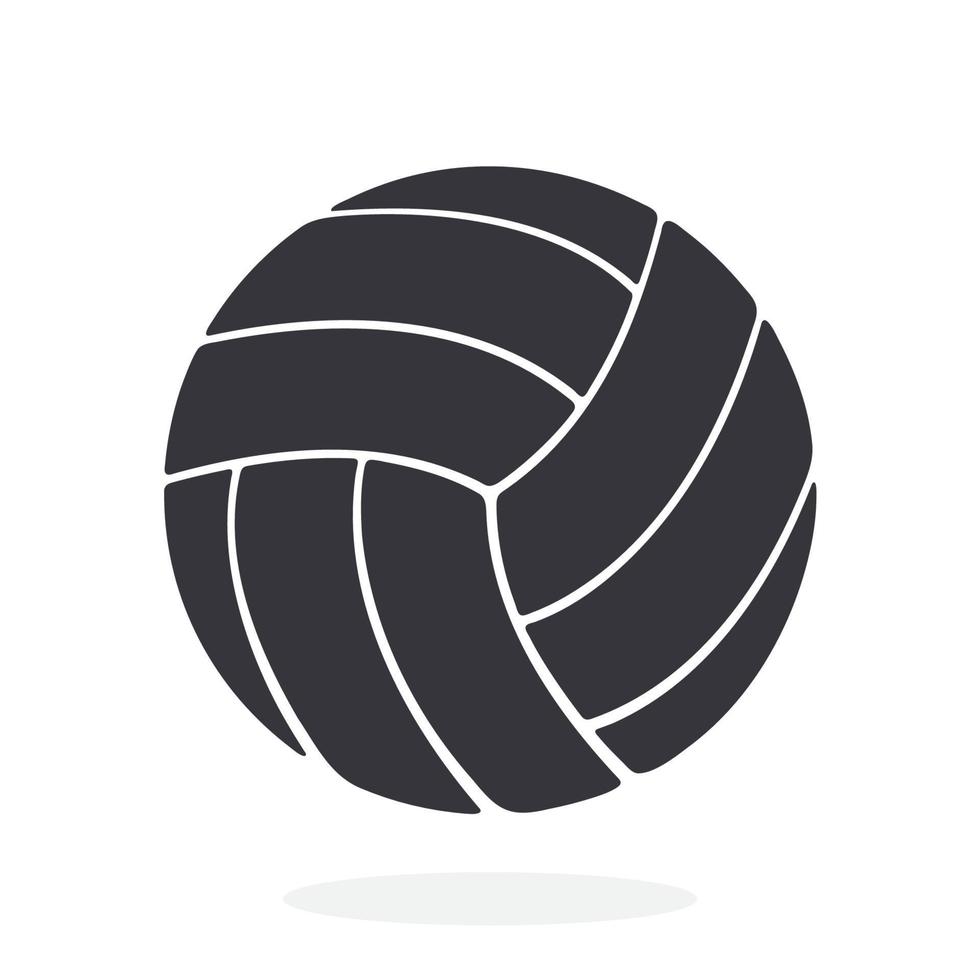 silhouet van volleybal bal vector