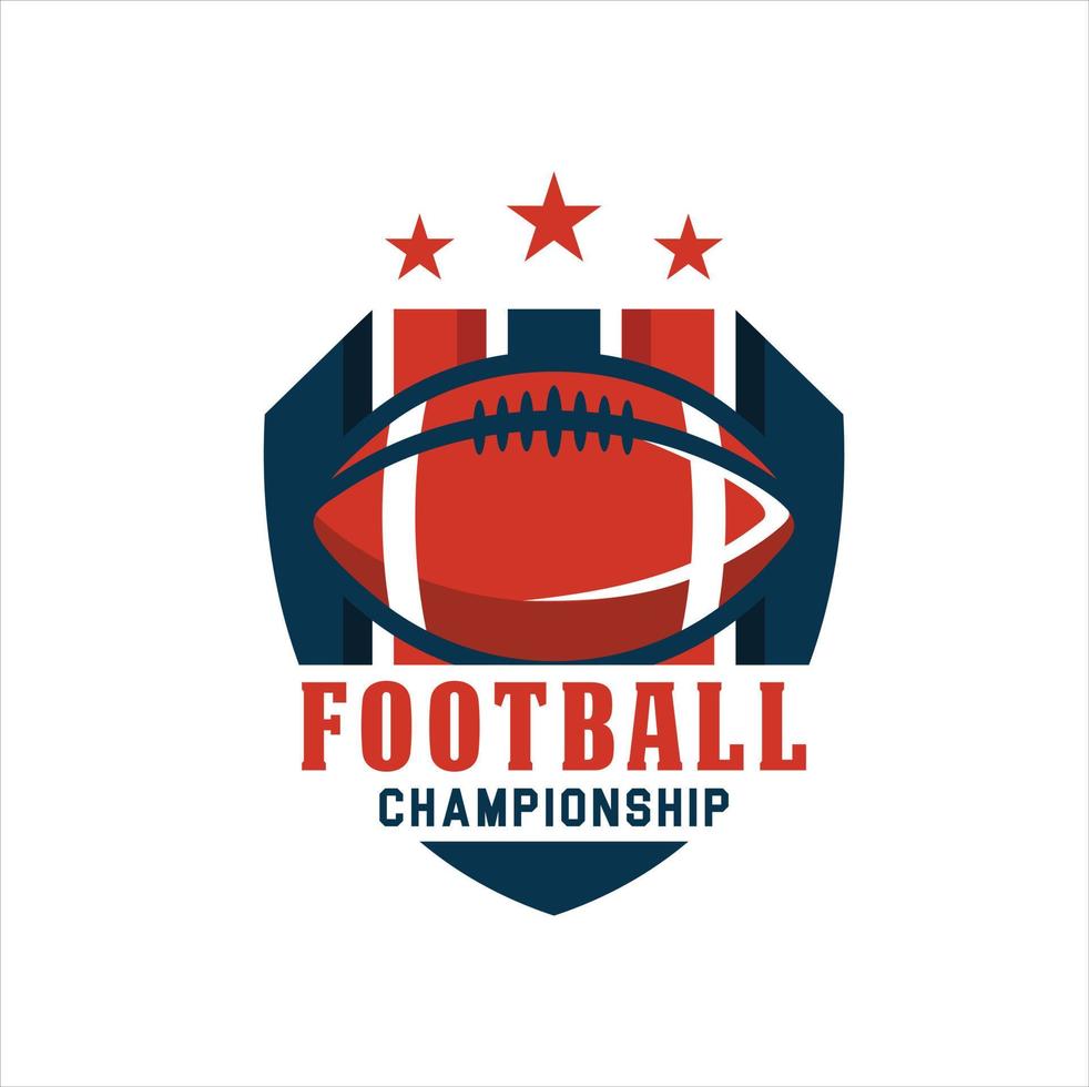 Amerikaans Amerikaans voetbal logo sjabloon, vector illustratie