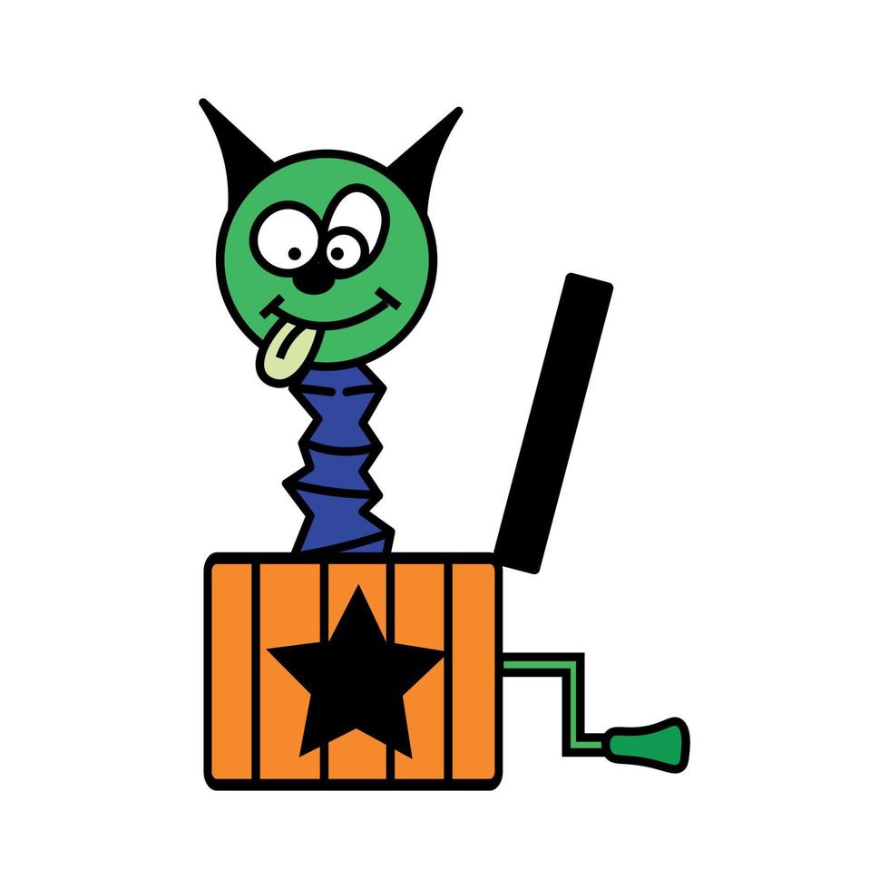 jack in de doos halloween vector