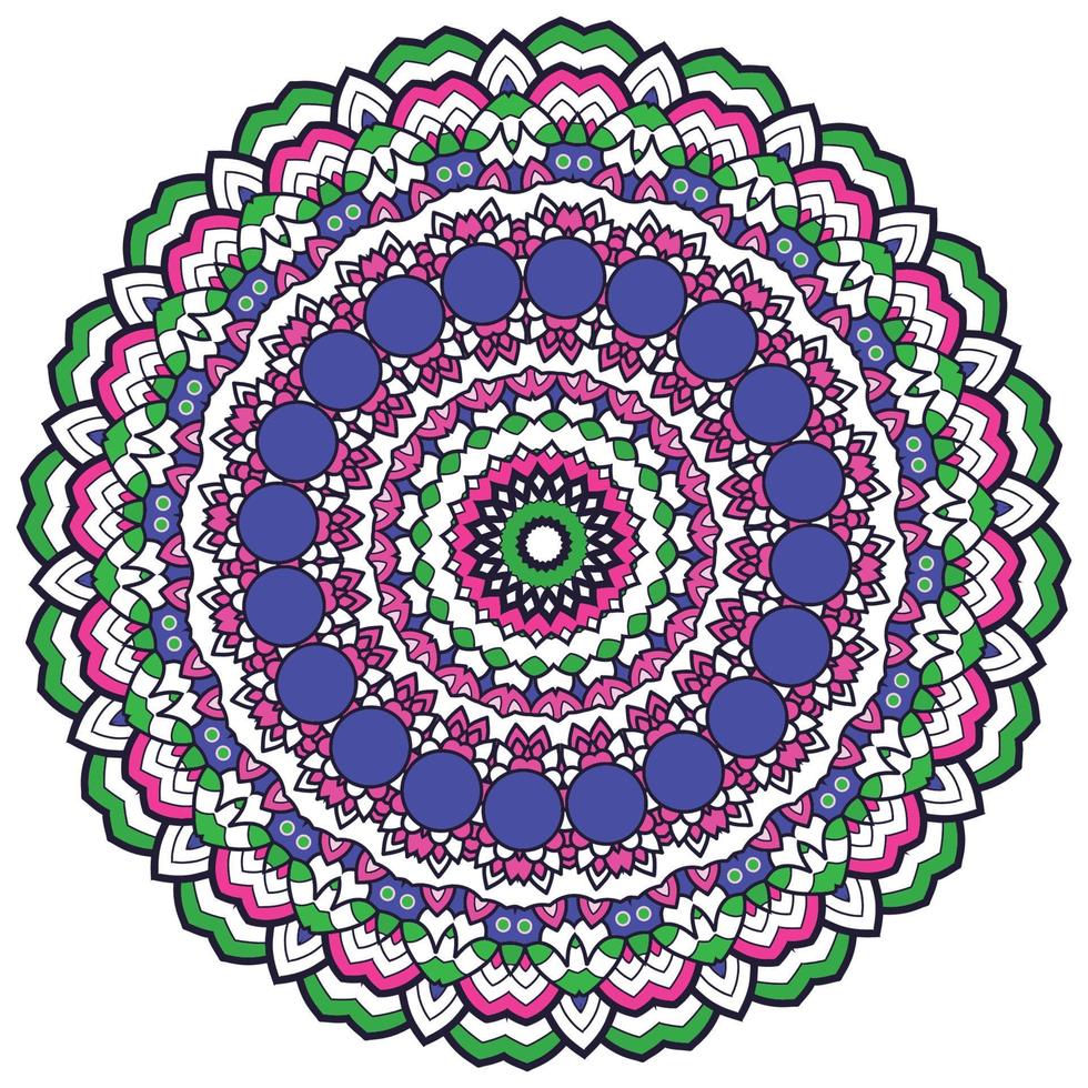 mandala achtergrond met Super goed kleuren. ongebruikelijk bloem vorm geven aan. oosters. anti stress behandeling patronen. weven ontwerp elementen vector