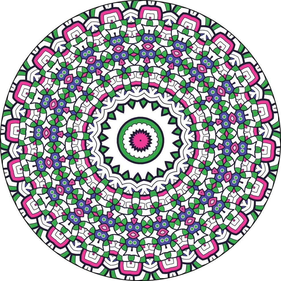 mandala achtergrond met Super goed kleuren. ongebruikelijk bloem vorm geven aan. oosters. anti stress behandeling patronen. weven ontwerp elementen vector