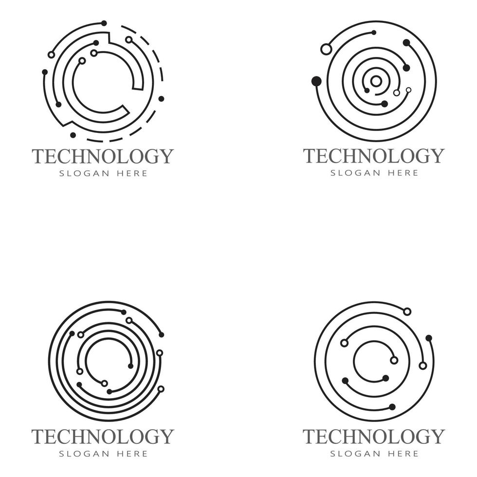 circuit logo sjabloon vector illustratie pictogram ontwerp