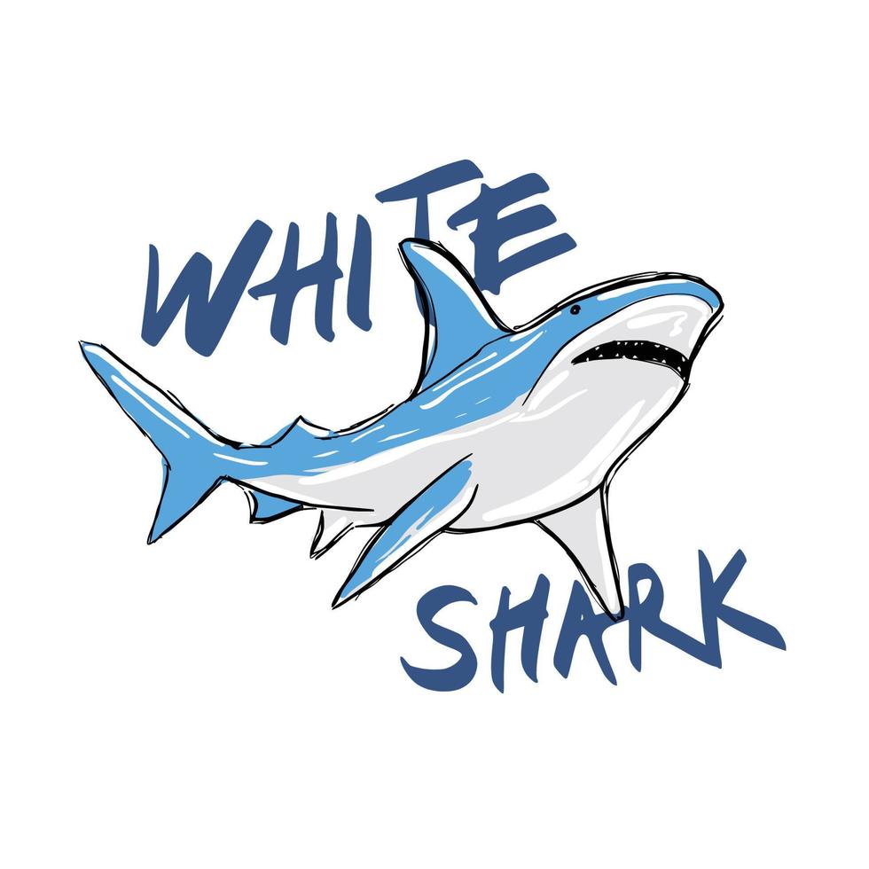 een vrij illustratie van een wild haai poster voor haai geliefden overal vector