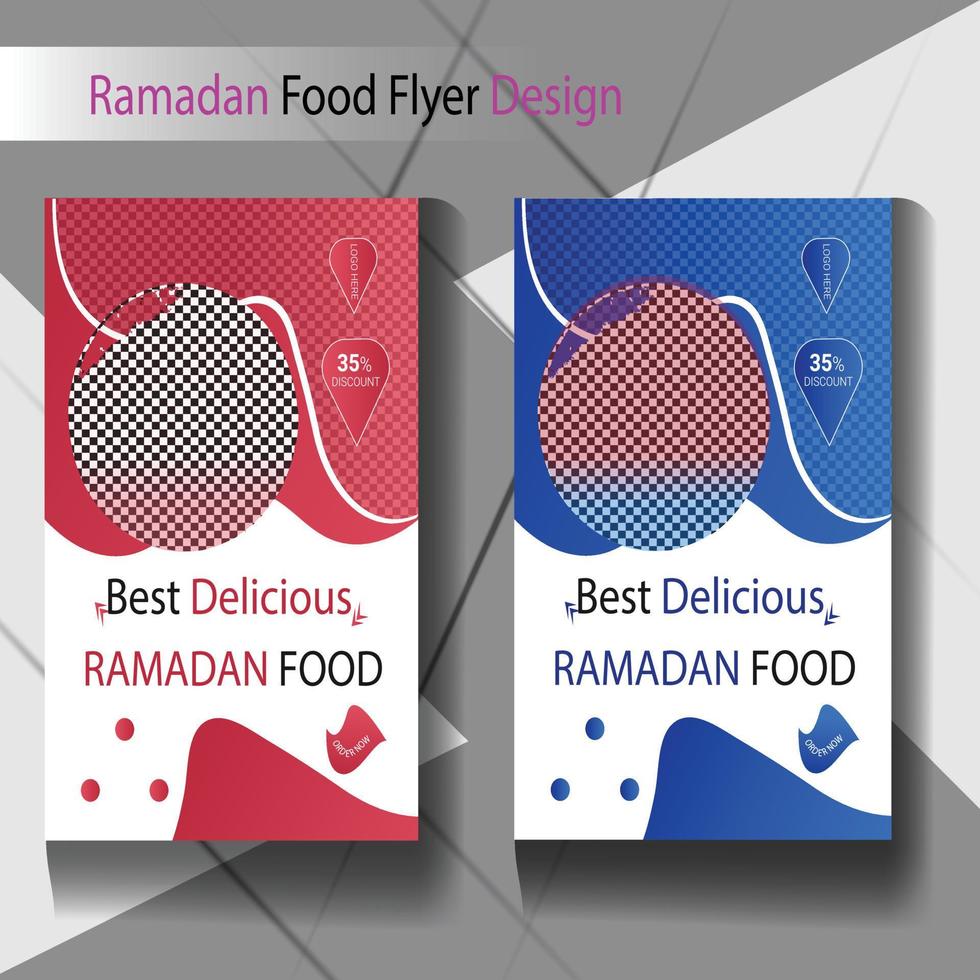 Ramadan voedsel folder ontwerp sjabloon vector