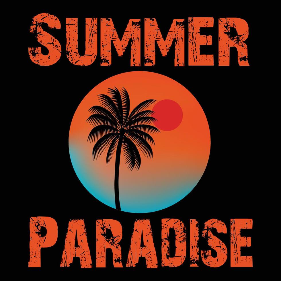 zomer paradijs t-shirt ontwerp vector