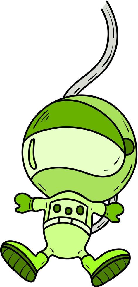 schattig weinig astronaut vector