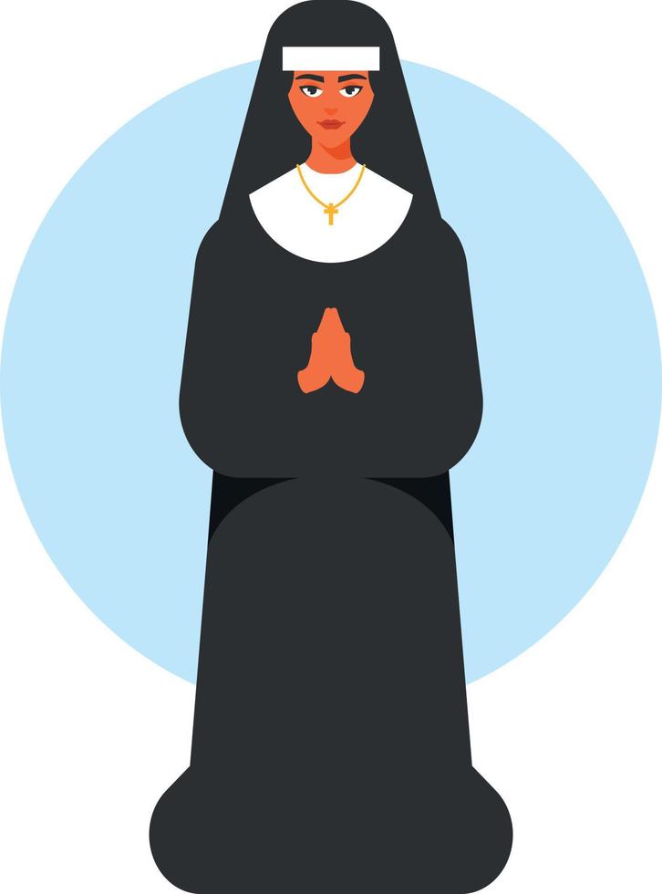 een vrouw lid van een religieus gemeenschap vector