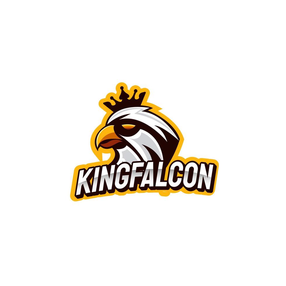 valk adelaar koning, adelaar hoofd logo vector. vector