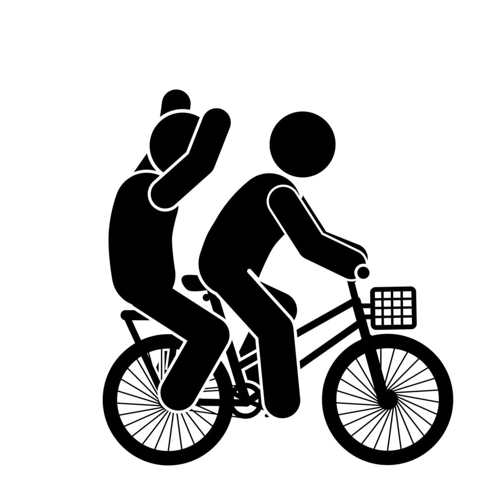 illustratie van mensen rijden fietsen, mensen wielersport vector