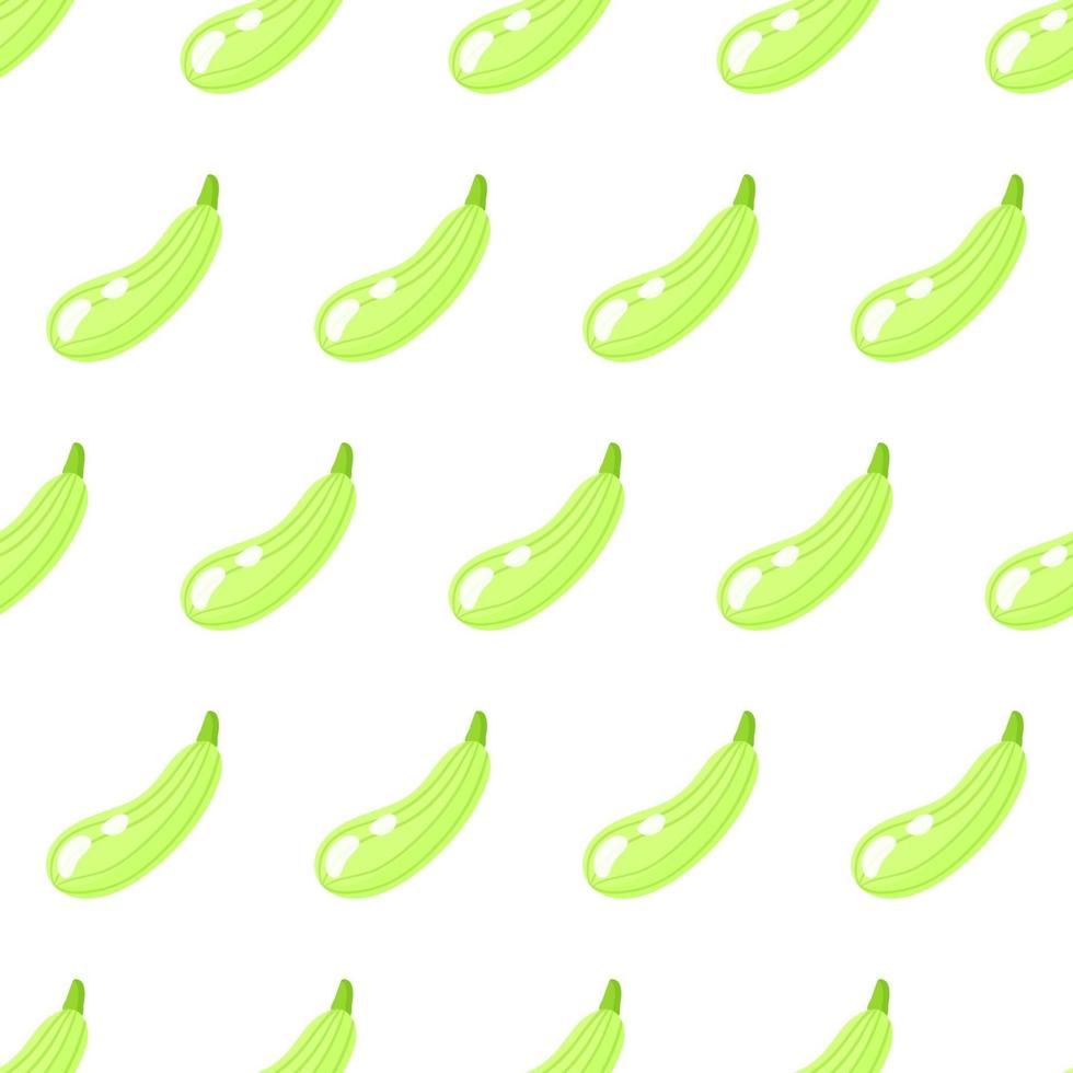 vector naadloze patroon met hele rijpe groene pompoen geïsoleerd op een witte achtergrond