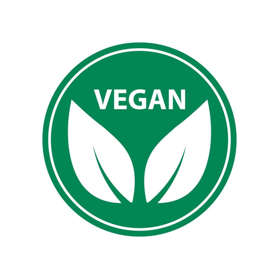 veganistisch pictogram bio ecologie biologisch, logo's label label groen blad vector