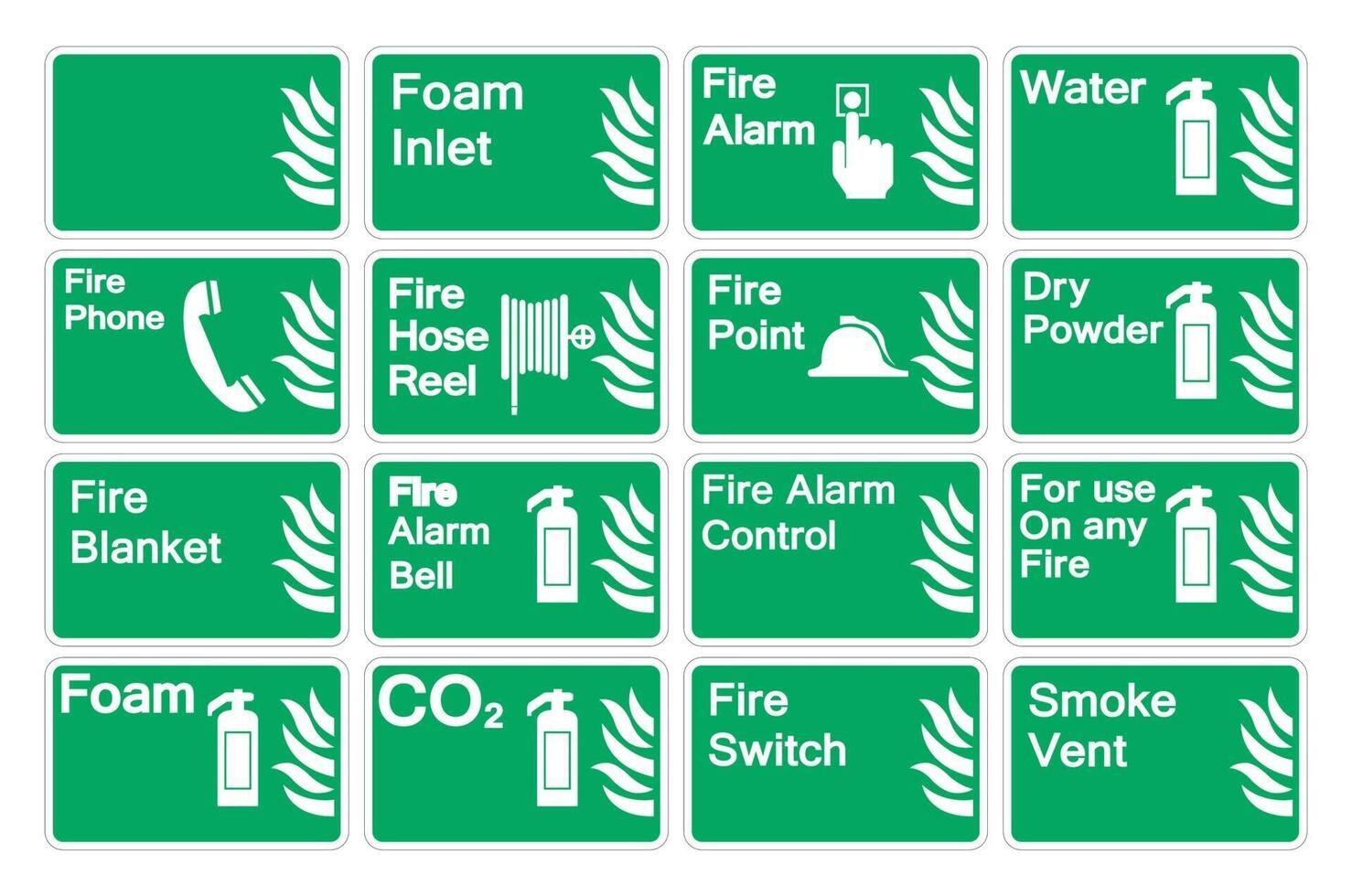 brand symbool teken boord op witte achtergrond, vectorillustratie instellen vector