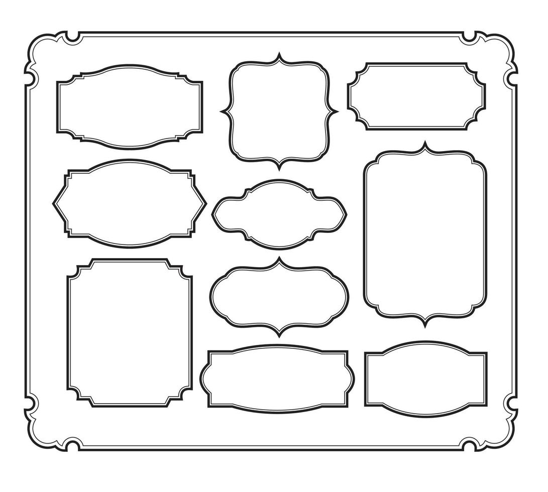 set frames boordmotief vector