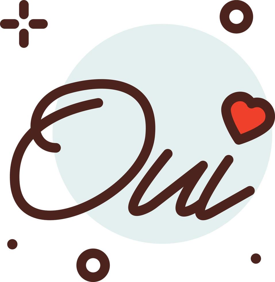 oui illustratie vector