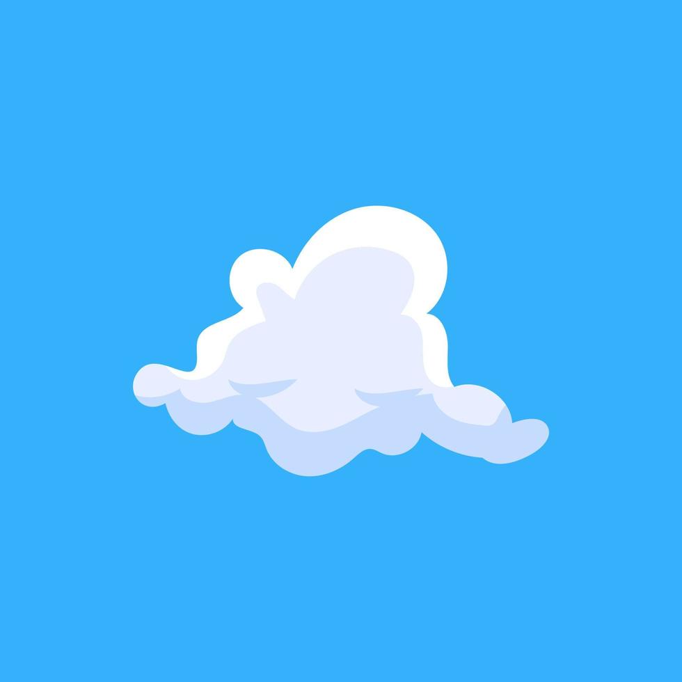 3d wolken vlak vector icoon illustratie