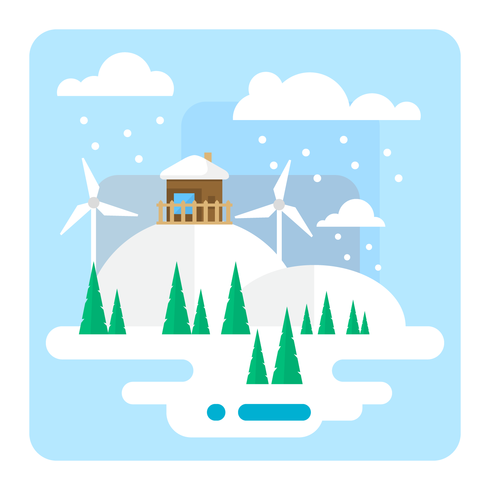 Winterlandschap vector