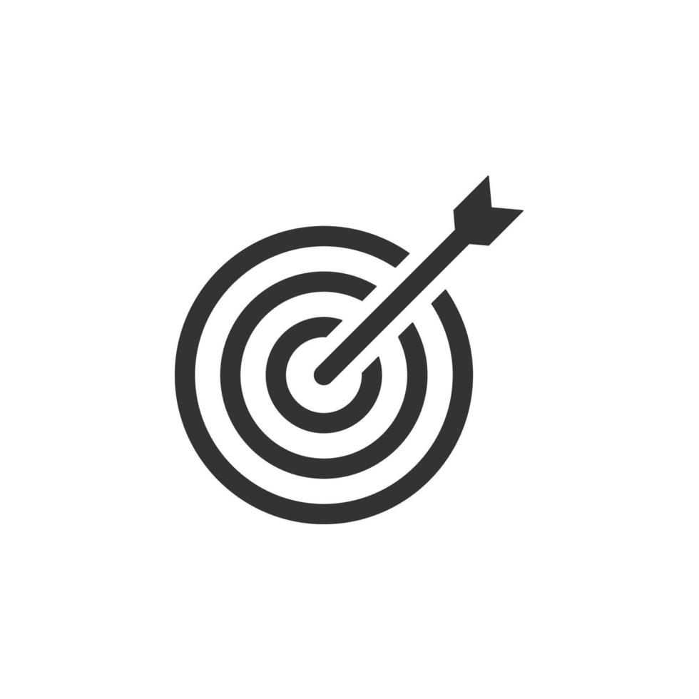 doelwit, pijl, bedrijf vector icoon illustratie