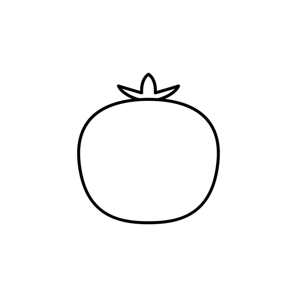 tomaat schets vector icoon illustratie