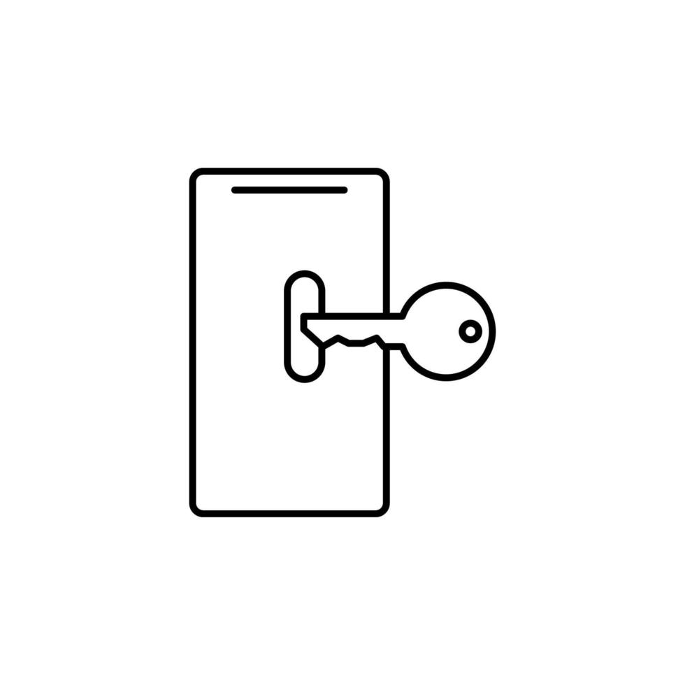 sleutel naar slim telefoon vector icoon illustratie