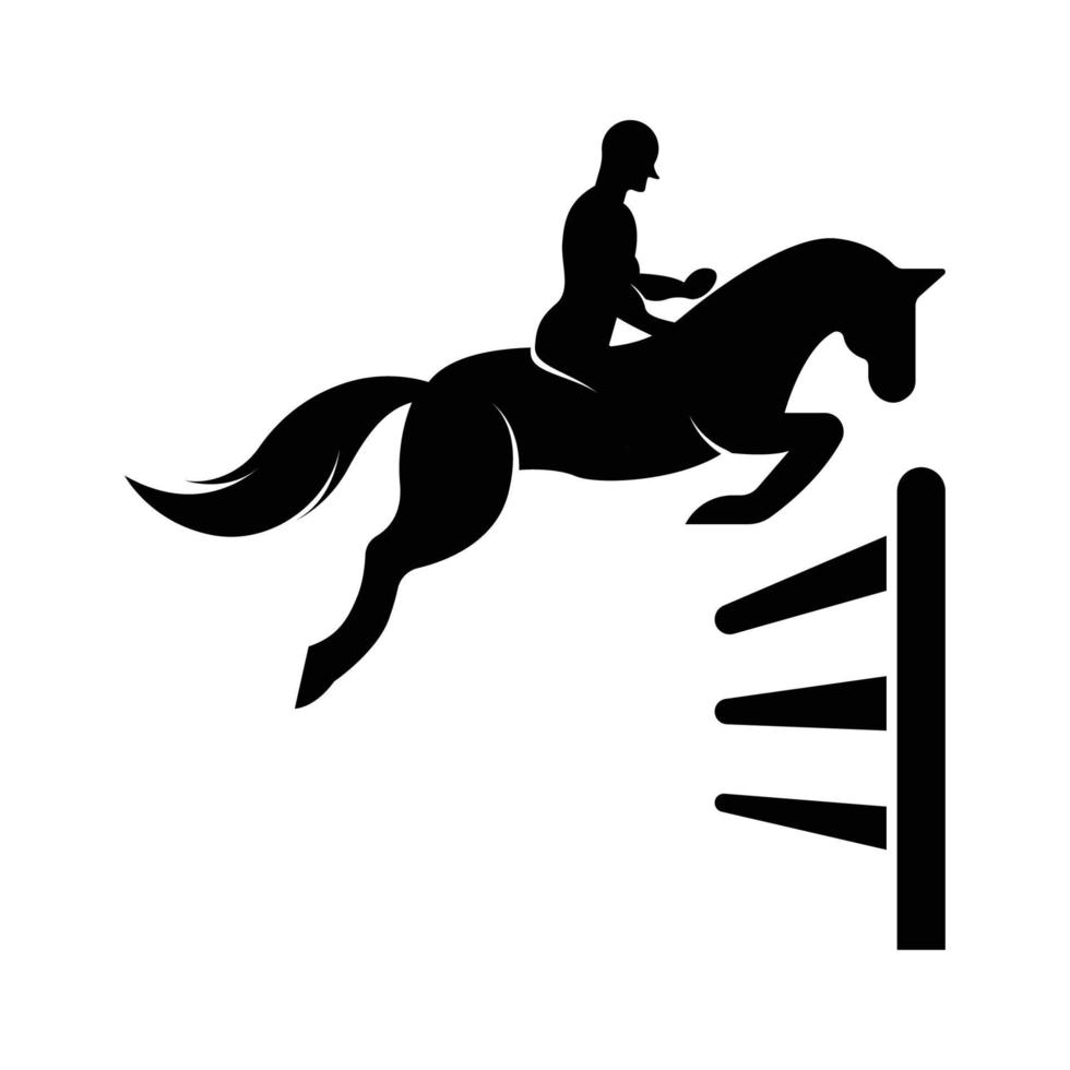 elegant paard icoon Koninklijk hengst logo met leuze sjabloon vector