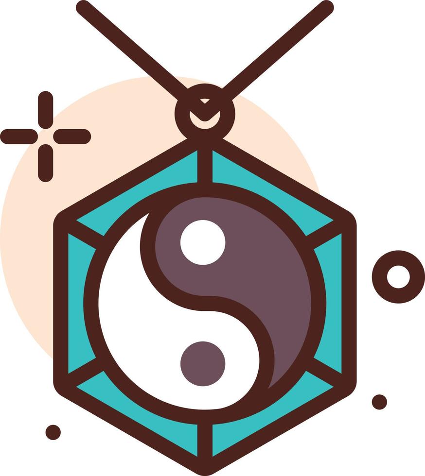 amulet-ying-yang illustratie vector