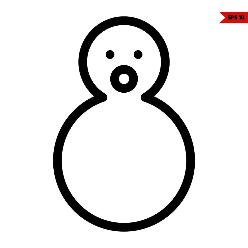 sneeuwpop lijn icoon vector