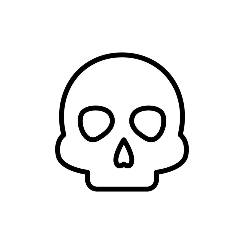 schedel hoofd vector icoon illustratie