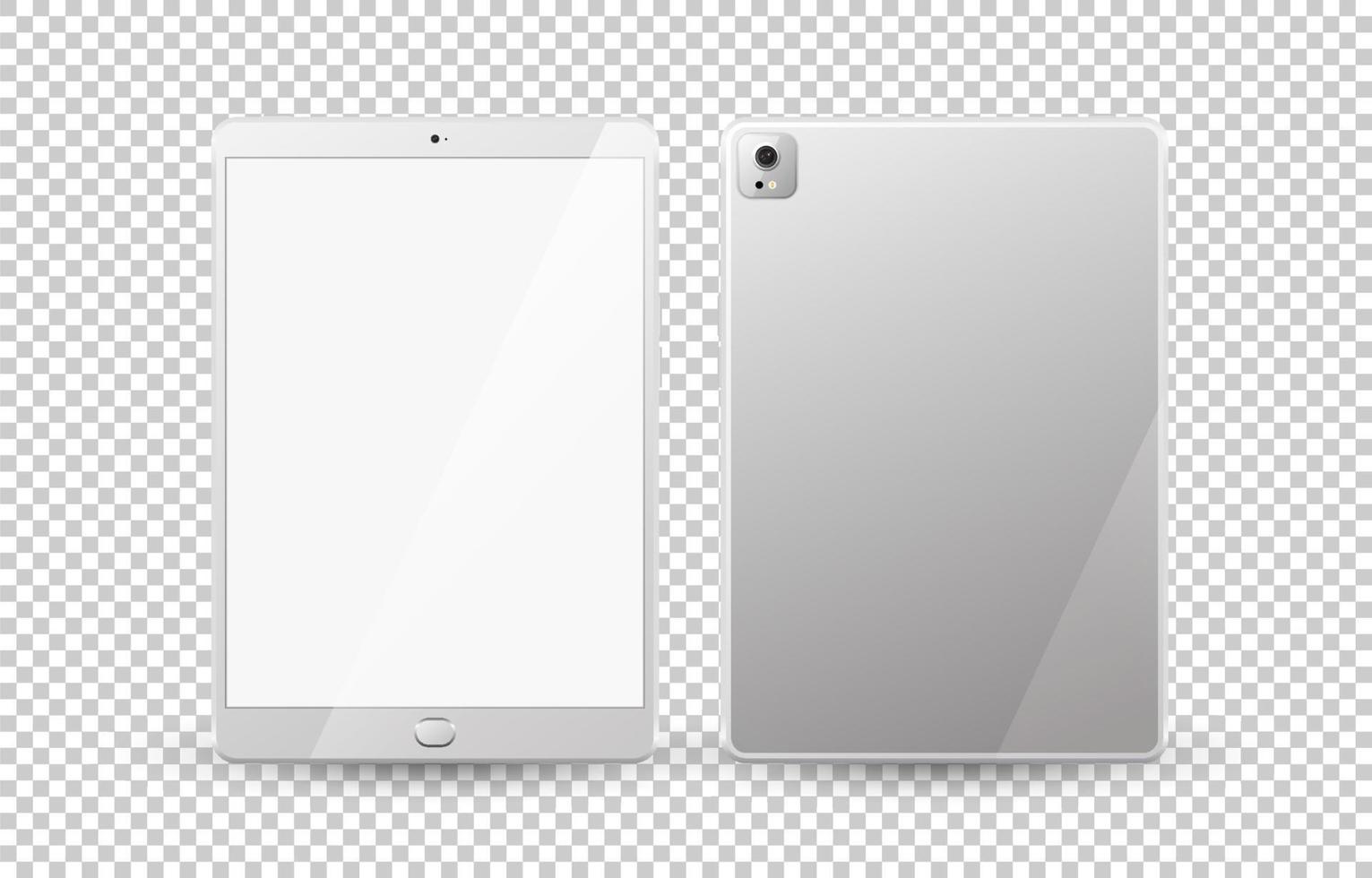 3d zilver tab mockup vector