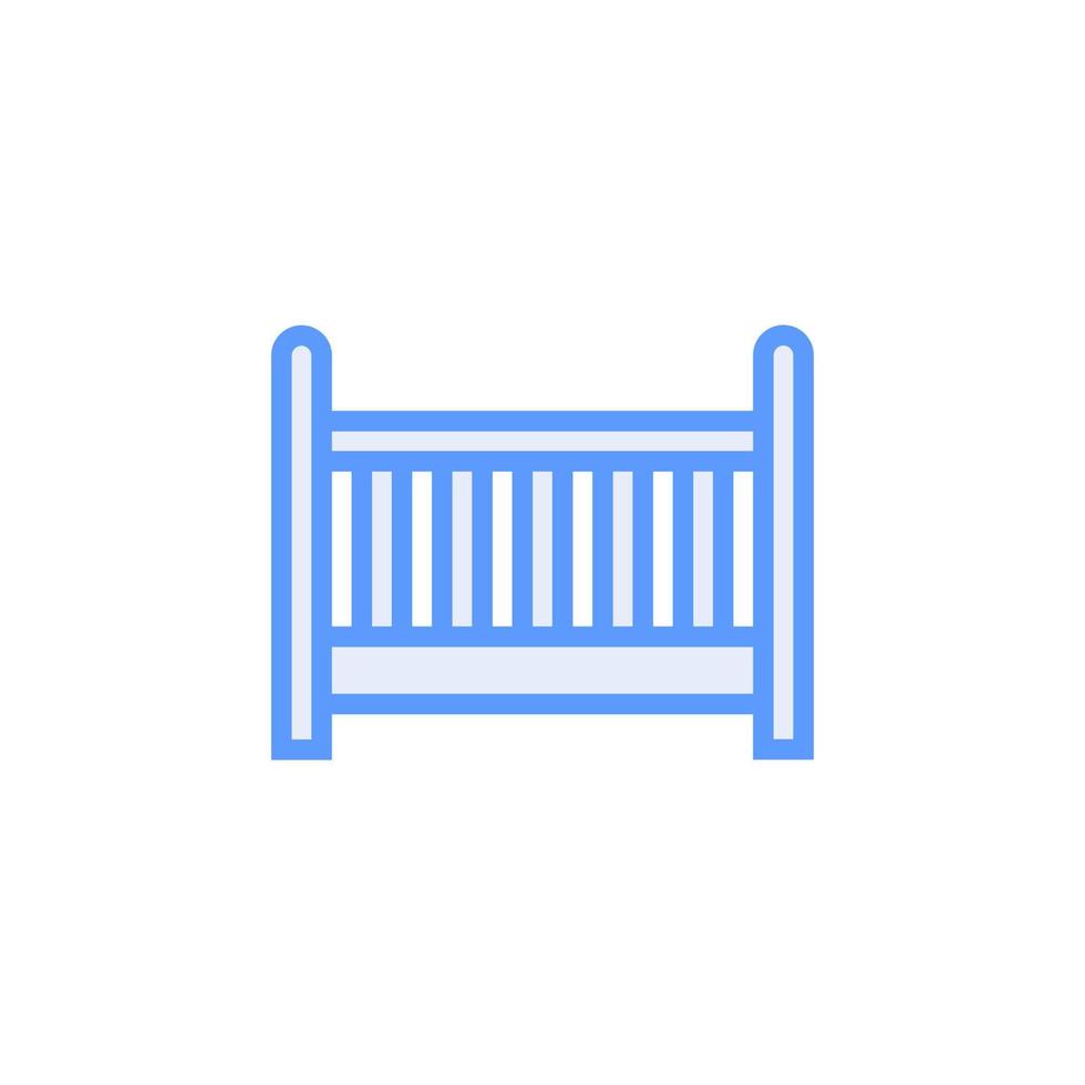 baby bed vector voor icoon website, ui essentieel, symbool, presentatie