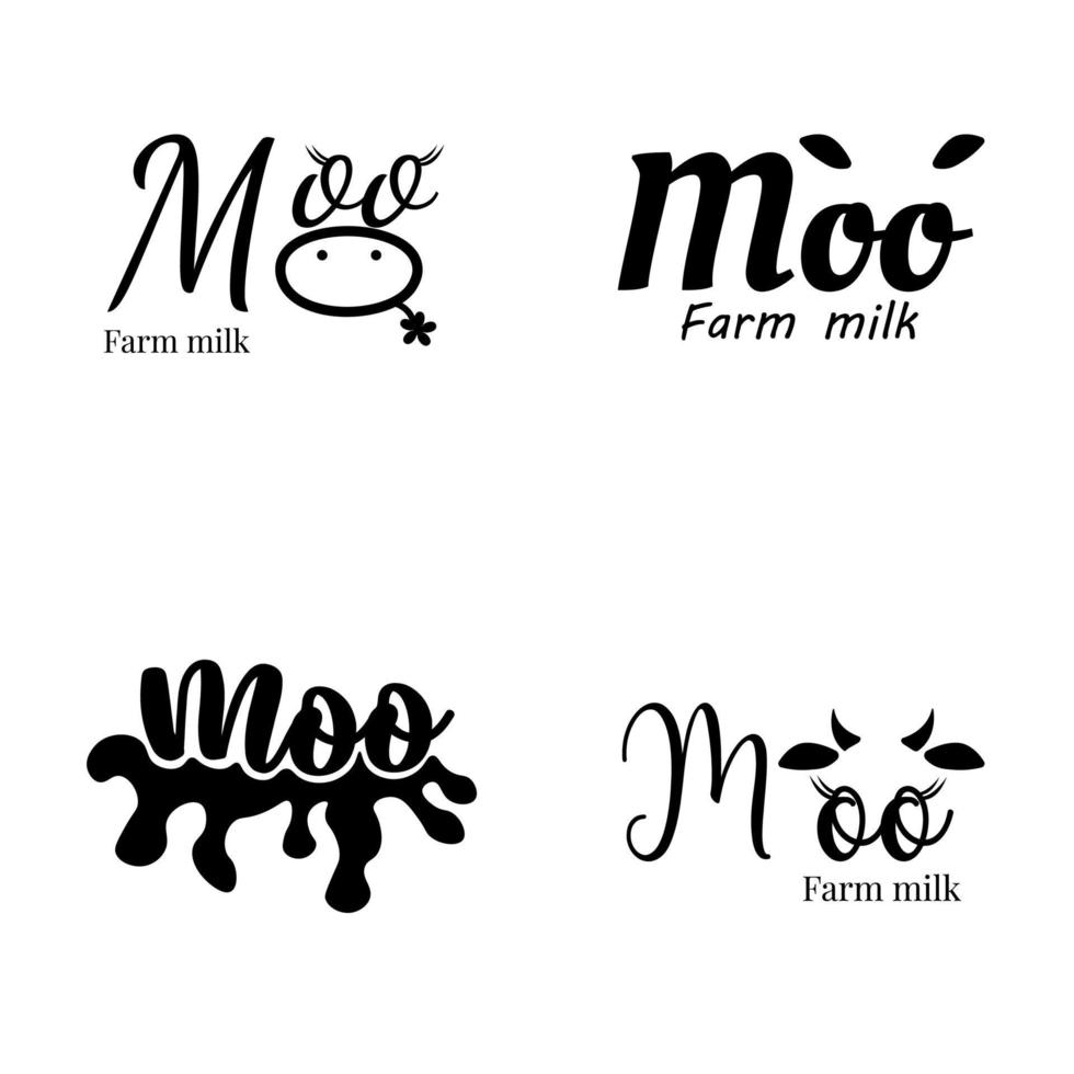 reeks vector illustratie van vers zuivel melk logo postzegels voor melkachtig natuurlijk Product boerderij melk