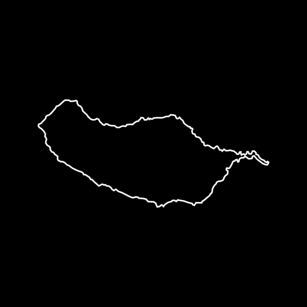 autonoom regio van Madeira kaart, wijk van Portugal. vector illustratie.