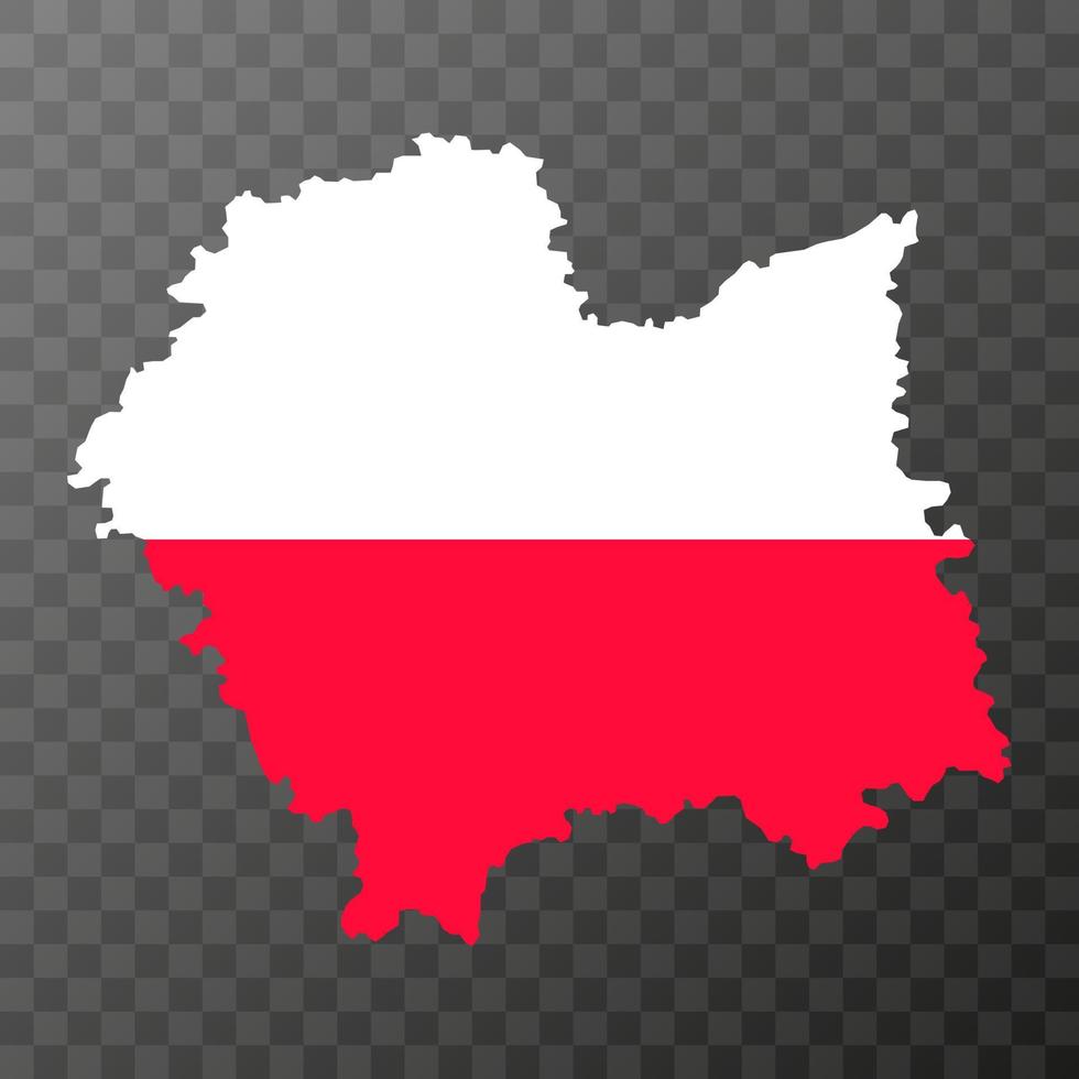 minder Polen woiwodschap kaart, provincie van Polen. vector illustratie.